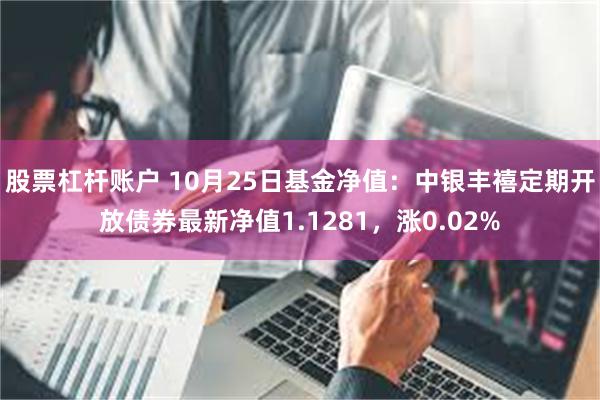 股票杠杆账户 10月25日基金净值：中银丰禧定期开放债券最新净值1.1281，涨0.02%