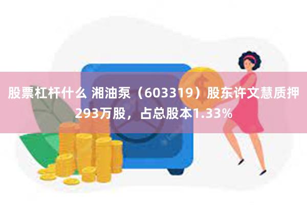 股票杠杆什么 湘油泵（603319）股东许文慧质押293万股，占总股本1.33%